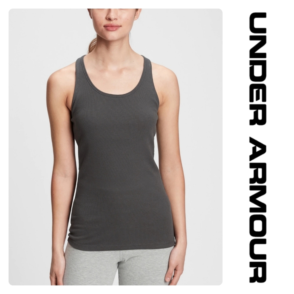 Under Armour Ribbed Black Tank Top Size S